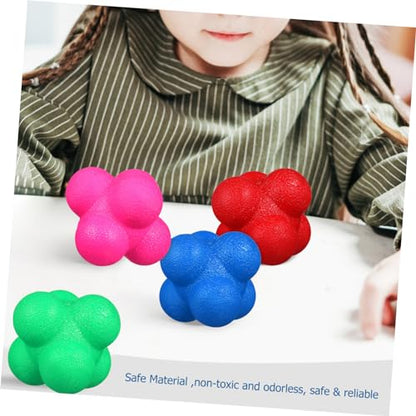 6pcs Hexagonal Reaction Balls Sports Training Reflex Balls for Boys and Girls Adults Fitness Goalkeeper Agility