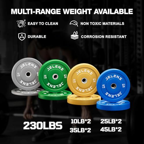 S11 Power Cage, 2000LB Multi-Function Power Rack with LAT Pulldown, Squat Rack with Adjustable Pulley System and Training Attachments, Weight Rack for Home Gym - style: 230LB Colored Weights Package