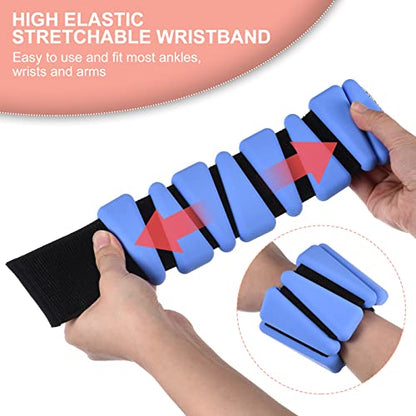 PATIKIL Ankle Weights for Women, 2Lbs Total (1Lb Each) Adjustable Wrist Weights with Removable Weights Arm Weights for Women & Men Yoga Training Walking Jogging Aerobics - color: Blue