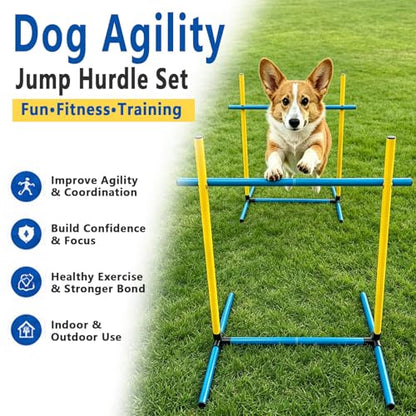 2-Pack Adjustable Dog Agility Hurdles for Small & Medium Dogs - color: SLV-Hurdle 2