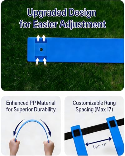 6 Packs Agility Ladder Speed Training Set - 36 Detachable Rungs (20 Inches Each) with 24 Ground Stakes, Portable Exercise Ladders for Soccer Football Footwork Training w/Carry Bag