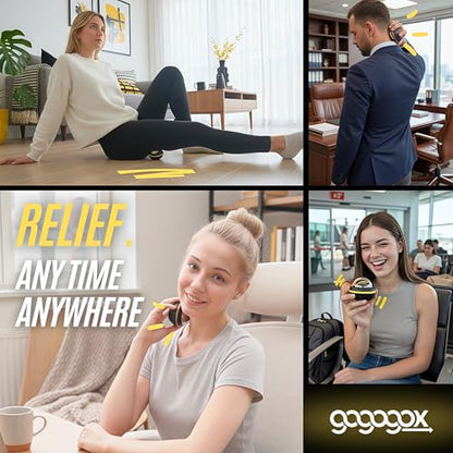 gogogox Cryosphere Cryo Cold Massage Roller Ball, 60mm Ice Roller for Sore Muscle Relief - Plantar Fasciitis Deep Tissue Massager, Cold Therapy Non Electric Hand Held Foot Hip Leg Massage Ball Roller