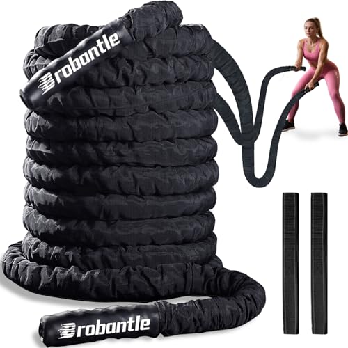 Battle Rope 1/1.26/1.5/2 Inch Diameter,Pink 30FT/40FT/50FT Exercise Workout Ropes for Home Gym Heavy Weighted Training Rope for Working Out - style: 1.5 inch 30ft