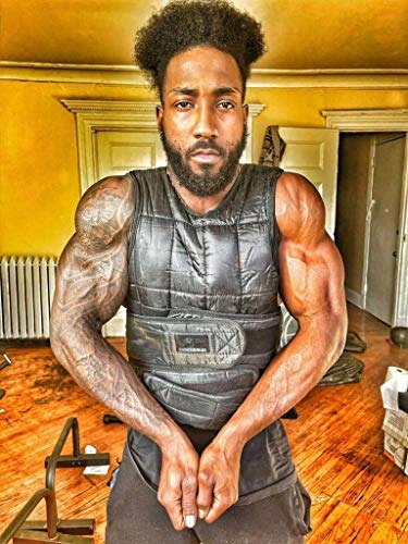 40 Pound Adjustable Weighted Vest with 38 Removable Weights - Weight for Men and Women Strength Training Vests Running, Calisthenics, at Home Workout, 19.5kg, Black, Variable