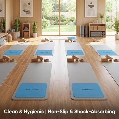 Mini Yoga Mat, Warrior-like Grip,Non-Slip,Alignment System,Head,Knee and Elbow Pad,Meditation Mat,Abdominal wheel pad,Portable