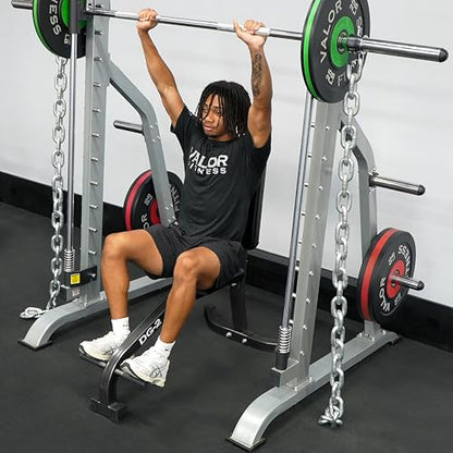 Valor Fitness Upright Stationary Weight Bench – Shoulder Press Bench for Strength Training, Arms, Biceps, Triceps, and Home Gym Workouts - color: DG-2K Black