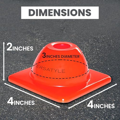 Versatyle Heavy Duty Agility Training Cones (2 in, 6 in, 9 in, 12 in, 28 in) for Sports, Kids Coaching, Multipurpose Field Marker Cones, Soccer, Basketball Drills, Bike, Motorcycle, Traffic Training