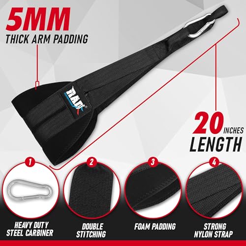 RAD AB Straps for Pull-up Bar & Core Strength Training Premium Quality (Pair) Soft Padded AB Swing Sling Abdominal Muscle Building for Men & Women Non-Slip Hanging Arm Trainer for Leg & Knee Raises