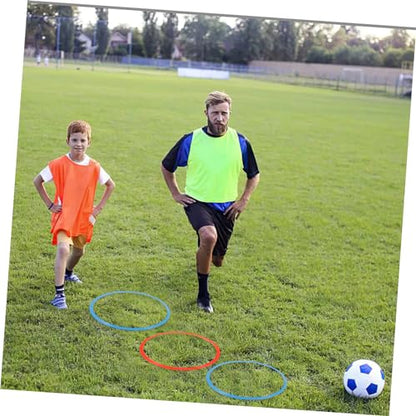 Garneck Pace Training Circle Set 6 Soccer Training Rings for Footwork and Muscle Strength Random