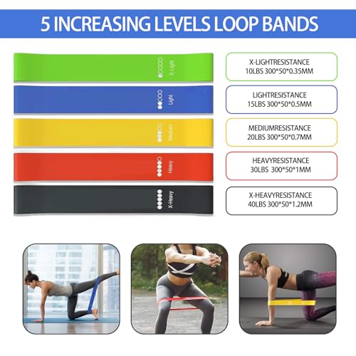Resistance Bands,Exercise Bands,Resistance Bands for Working Out with Handles for Men and Women,Workout Bands with Door Anchor and Ankle,Strength Training Home Gym Equipment