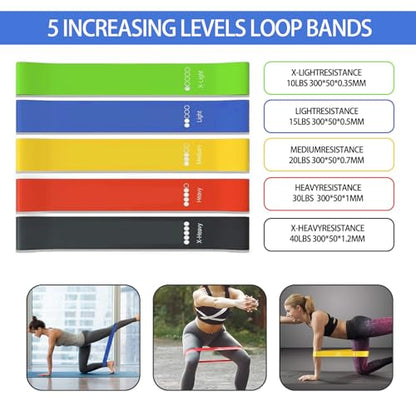 Resistance Bands,Exercise Bands,Resistance Bands for Working Out with Handles for Men and Women,Workout Bands with Door Anchor and Ankle,Strength Training Home Gym Equipment