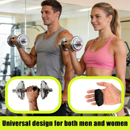 Silicone Gym Grips for Weight Lifting, Anti Slip Workout Grips for Women Men, Palm Protection Gym Hand Grips Alternative, Rubber Weightlifting Grips Pads for Barbell, Pull Up, Training
