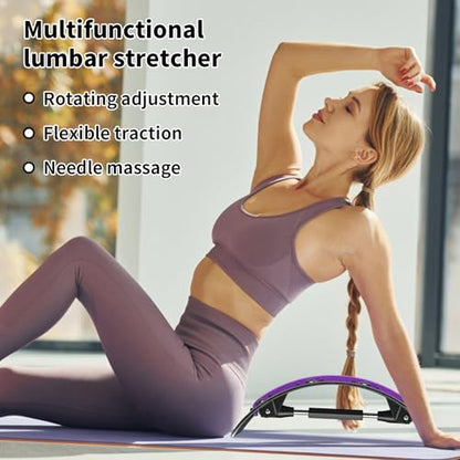 Back Arch Stretcher | Adjustable Lumbar Stretcher Spine Decompressor,Traction Device for Body Meditation Exercise Men Women Athletes Drivers Yoga Travel Bedroom Bench