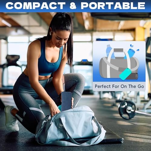Microfiber Gym Towels for Working Out, Quickly Dry Yoga Towels for Men & Women Tennis, 16 Inch x 27 Inch, 6 Pack, Navy Blue - color: Navy Blue