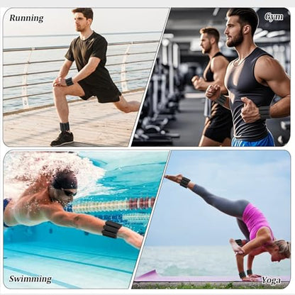 Adjustable Ankle Weights for Women & Wrist Weights Set of 2 (1LB Each) - Durable Weight for Men, Perfect for Home Fitness, Gym Workout, Yoga & Walking - Ideal for Daily Strength Training