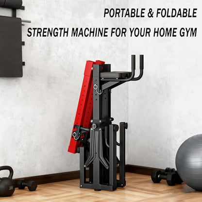 SogesHome Foldable & Height Adjustable Power Tower Pull Up Bar Dip Station