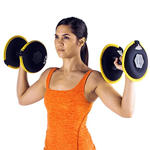 HYPERWEAR SoftBell Adjustable Dumbbells – Soft Neoprene Weight Plates with Easy-Grip Handle, Modular Dumbbell System for Home Gym, Strength & Functional Training (3-40 lbs) - color: (C) 9-Pound | Green | Single
