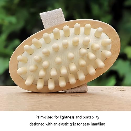 2 Pack Natural Wooden Anti Cellulite Massager Wood Hand-Held Massager Body Brush Muscle Relax Sauna Spa Head Massage Brush