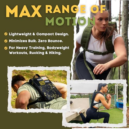 Polyfit Rucking Backpack 2.0 - Weighted Ruck Pack for Weight Plates - Patent Pending Side-Loading Rucksack for Walking, Running, Rucking, Strength and Endurance Training - Black Camo - color: Black Camo