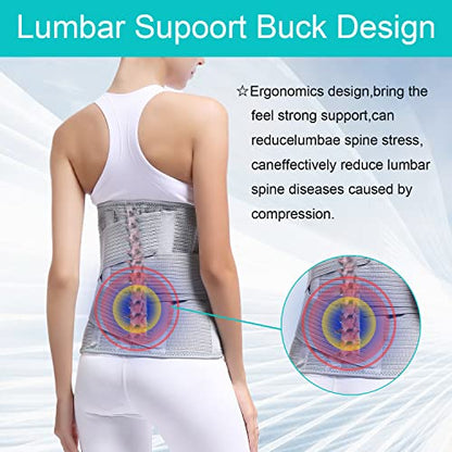 Entire Back Brace, Lumbar Support Belt for Women & Men, Adjustable Waist Trainer Belt for Entire Back Pain Relief,Keeps Your Spine Straight and Safe (S) - size: Small (Pack of 1)