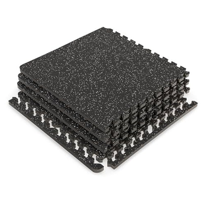 Marcy Interlocking Dual Density Rubber Top EVA Foam Home Gym Floor Mat for Exercise Equipment & Accessories MAT-40