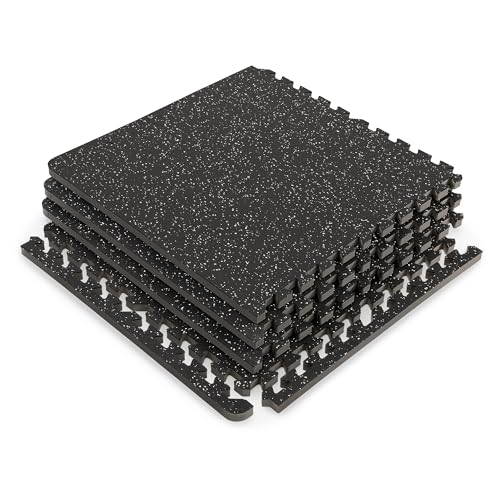 Marcy Interlocking Dual Density Rubber Top EVA Foam Home Gym Floor Mat for Exercise Equipment & Accessories MAT-40