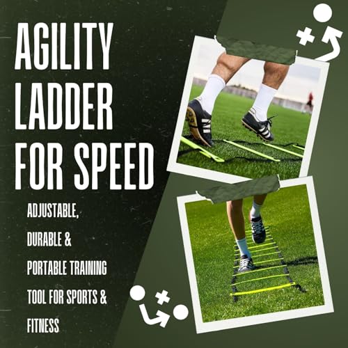 Agility Ladder for Speed, Footwork & Coordination - Adjustable, Durable & Portable Training Tool for Sports & Fitness