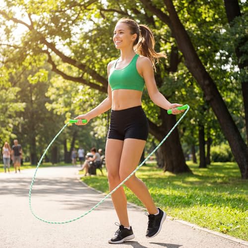 Aoriher 5 Pack Jump Rope Kids Adjustable Nylon Fitness Skipping Ropes