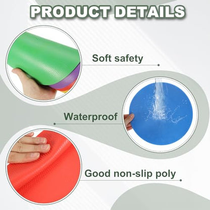 Spot Markers for Agility Dot, Non-Slip Poly Spots Floor Dots Flat Field Soccer Training Equipment 9 in & 18 Pcs & Yellow -Fitting for (Gym/Sports/Training/PE Games/Dance)