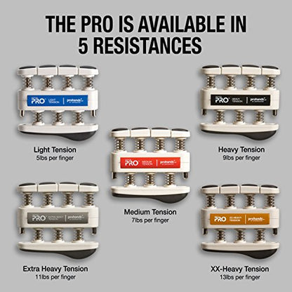 Prohands PRO Hand Exerciser, Finger Exerciser (Hand Grip Strengthener), Spring-Loaded, Finger-Piston System, Isolate and Exercise Each Finger
