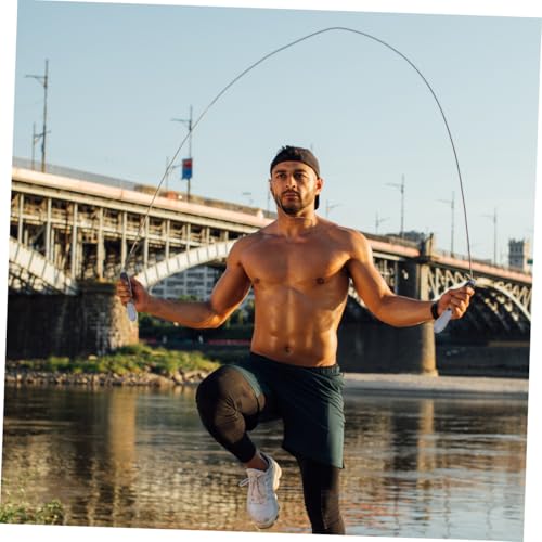 Electronic Counting Skipping Rope for Fitness Adults Steel Wire Jump Rope with Digital Counter Portable and Space-saving for Home and Outdoor Workout