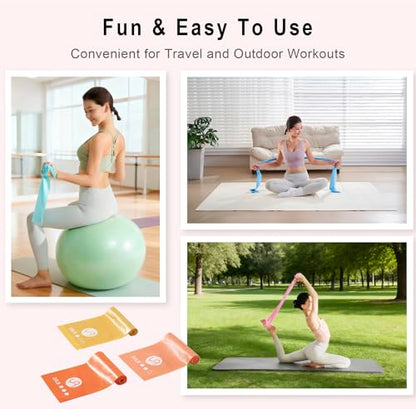 Resistance Bands Non Slip Elastic Stretch Bands for Men Women - color: Orange