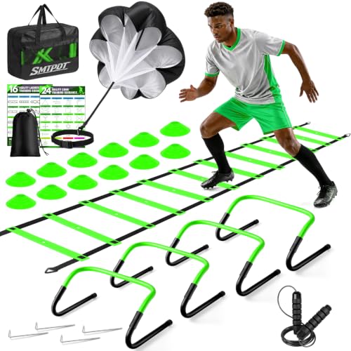 Agility Ladder, Soccer Football Training Equipment Agility & Speed Training - color: Green