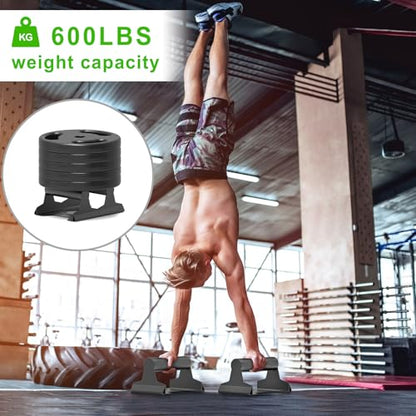 SELEWARE Wood Push Up Bars Steel Calisthenic Parallette Bars Handstand Bars - color: C: Steel Knurled Grip (7.3"L x 4"H)