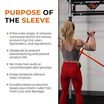Cuff Performance Slastix Resistance Bands | Safety Sleeve Exercise Bands for Strength Training, Full Body Workouts for Home and Gym Fitness - size: Medium