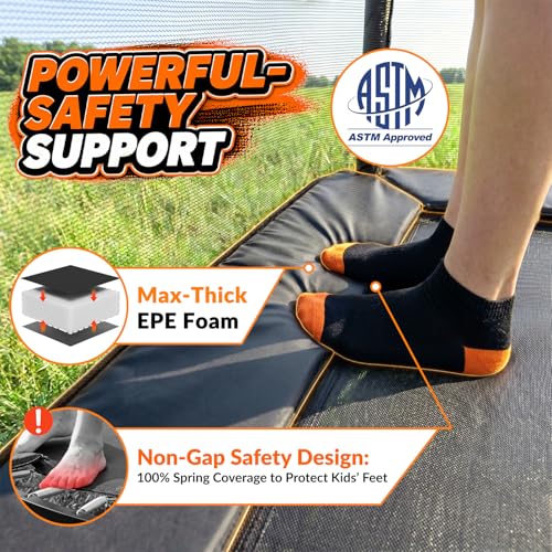 Toddler Trampoline,6FT Rectangle Trampoline with Swing & Basketball Hoop for Kids,Indoor & Outdoor Small Trampoline with Enclosure,Astm Approved