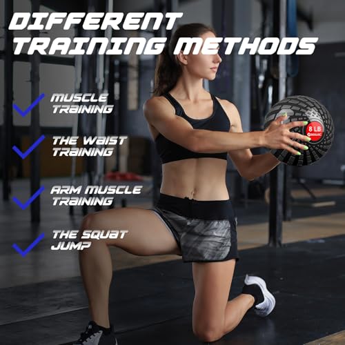 Slam Ball 8-10 lb Medicine Ball Weighted Balls for Exercise and Workout, Strength, Cardio, Cross-Training and Core Workouts