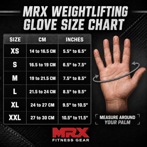 MRX Weight Lifting Gloves Gym Fitness Exercise Bodybuilding Workout Powerlifting - color: Black, size: X-Small