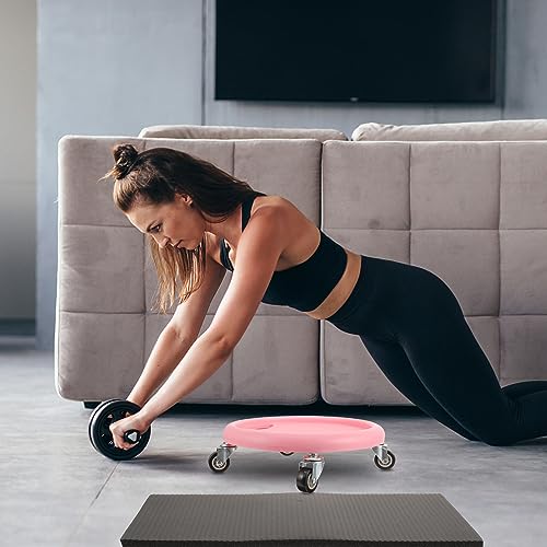 INOOMP Exercise Wheel Disc Core Coaster Abdominal Fitness Sliders Workout Plate Waist Strength Trainer Wheel Roller Disc Ab Training Machine Equipment with Knee Mat for Home Gym