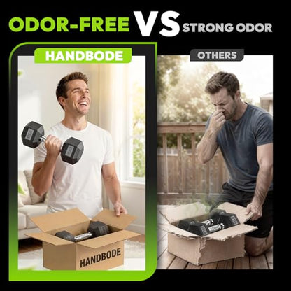 HANDBODE Hex Dumbbell Set with Rack, 300-840 lb Rubber Coated Fixed Weights Sets with Heavy Duty Storage Stand, Hexagon Shape, Multiple Weight Options Home Gym Equipment for Strength Training - style: 840 lb Set (20-95 lb) with Rack