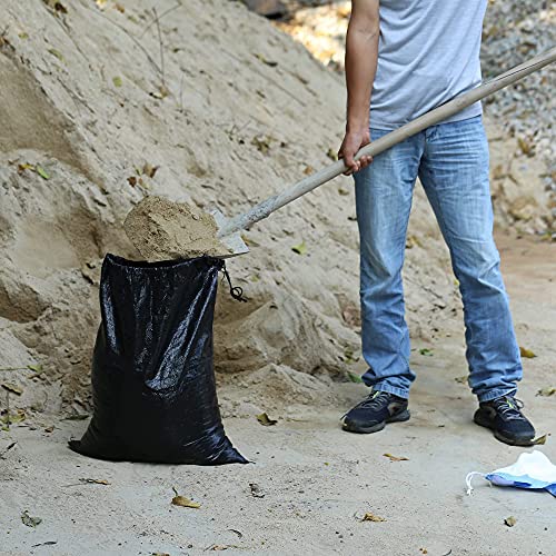 Black Empty 19" x 24" Woven PE UV Protection Sandbags (5)