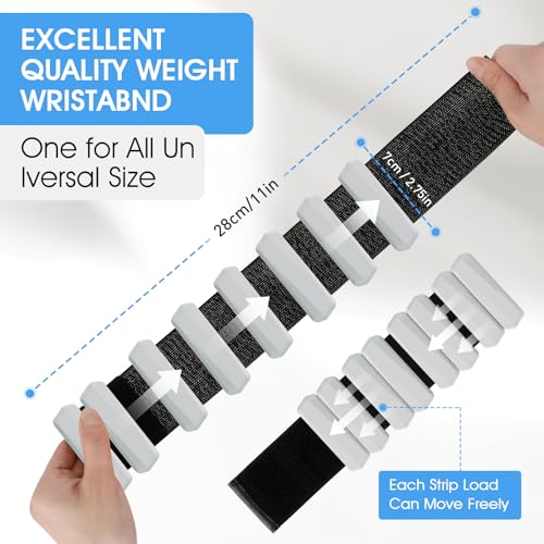 Wrist Weights Set of 2(1Lbs Each), Adjustable Wrist and Ankle Weights for Women and Men, Wearable Arm & Leg Weights Set for Walking, Yoga, Swimming, Cardio, Aerobics, Gym