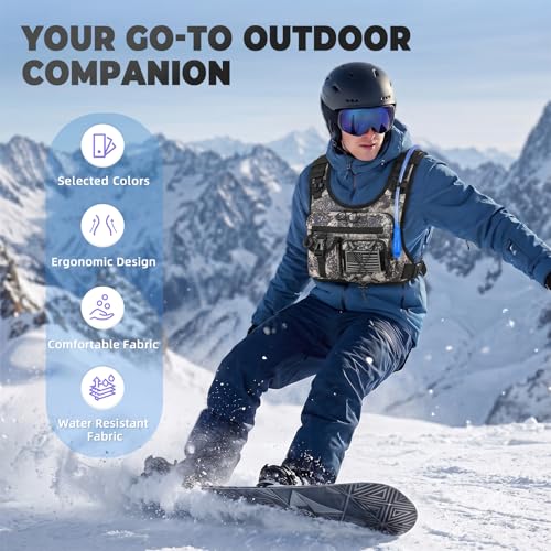 USA Patent Running Hydration Vest Backpack, Lightweight Chest Pack with 2.0L Water Bladder Bag Daypack for Hiking Running Cycling Race Marathon for Women Men - color: Cagray
