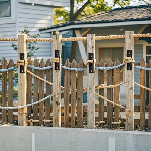 5PCS 2inch Rope Fence Bracket Holders, Ring Rope Support Battle Rope Anchor Decorative Rope Holder for Rope Fences, Stair Railings, Wall Hooks, Ceiling Hooks