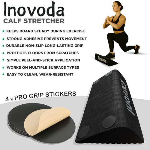 Calf Stretch Board I Slant Board For Calf Stretching & Calf Raise Block for Relief of Plantar Fasciitis, Achilles Tendonitis & Calf Tightness | Calf Stretcher with 5 Resistance Bands & Carry Bag I Ankle Balance Board & Ankle Exerciser Strengthener