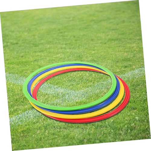Hemoton 4pcs Agility Rings for Soccer Training Durable Plastic Speed Training Equipment for Enhanced Quickness and Reaction Football Drills
