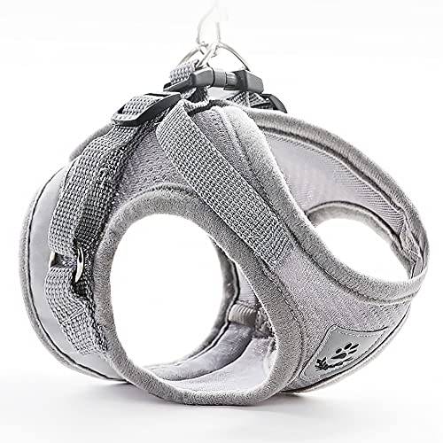Dog Harness and Leash Set for Walking, Soft Mesh Adjustable Easy Control Lightweight Cat Vest Harnesses with Reflective Strips, Escape Proof Small Dogs Cats Vests