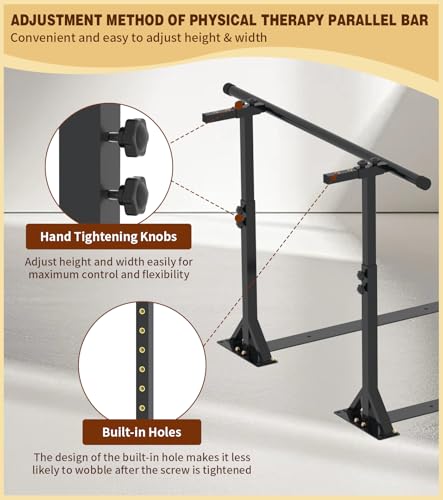 Physical Therapy Parallel Bars - Adjustable Height and Width