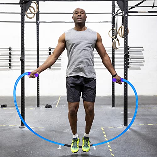 Weighted Jump Ropes with 360 Degree Rotation Handle.1 Inch 2.7LB/3LB Heavy Jump Rope for Men and Women,Jump Ropes for Fitness - color: Blue