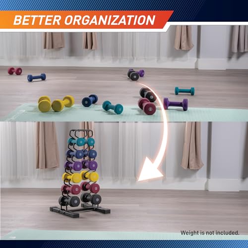 Marcy Strength Training Dumbbell Rack, Wire Frame Minimalist Dumbbell Storage